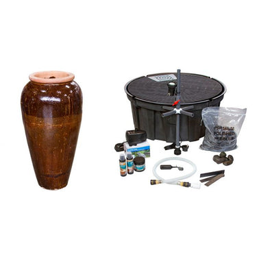 Tuscany FNT3261 Ceramic Triple Vase Complete Fountain Kit Vase Fountain Blue Thumb